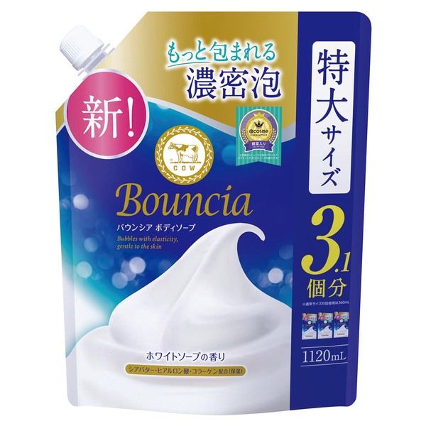 Bouncia Body Soap, White Soap Scent, Refill, 1120ml