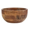 Fitz and Floyd Caleb Acacia Wood Salad Serve Bowl, 9