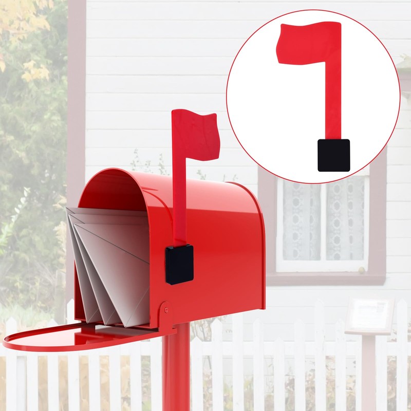 Mailbox Flag Replacement, Red Flag for Mailbox with Double Sided
