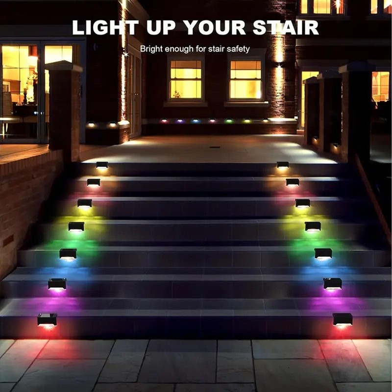 Solar Deck Lights Outdoor 16 Pack,Solar Step Lights Waterproof for