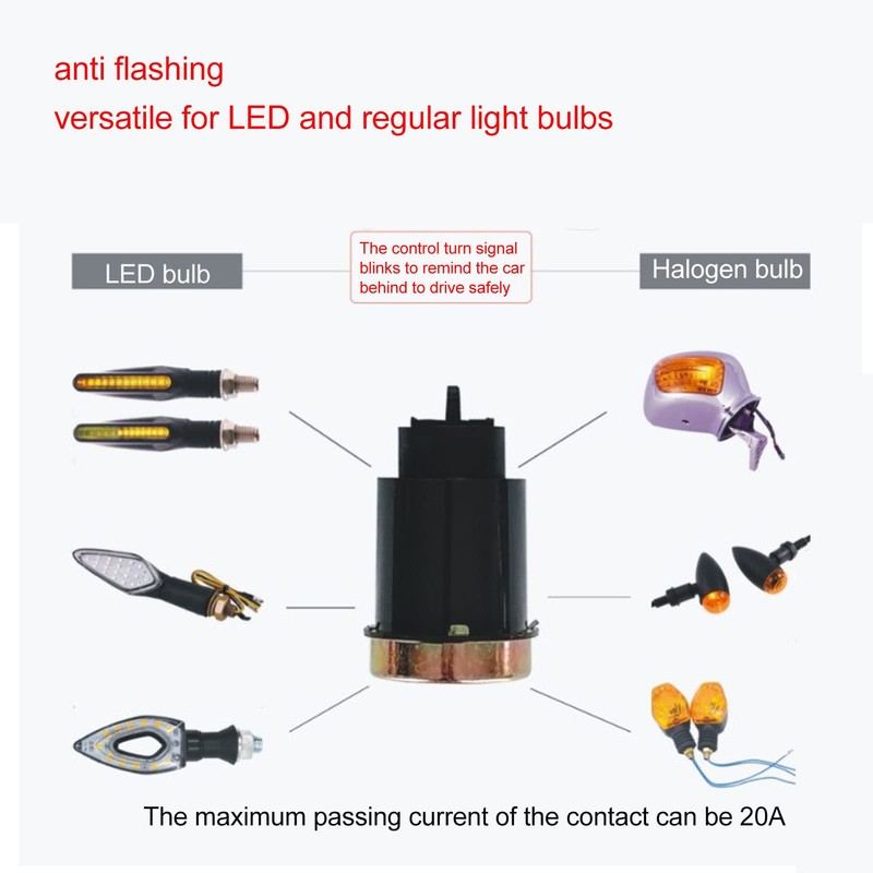 Fafeicy DC 12,8 V Motorrad LED Flasher Relais LED Blinker