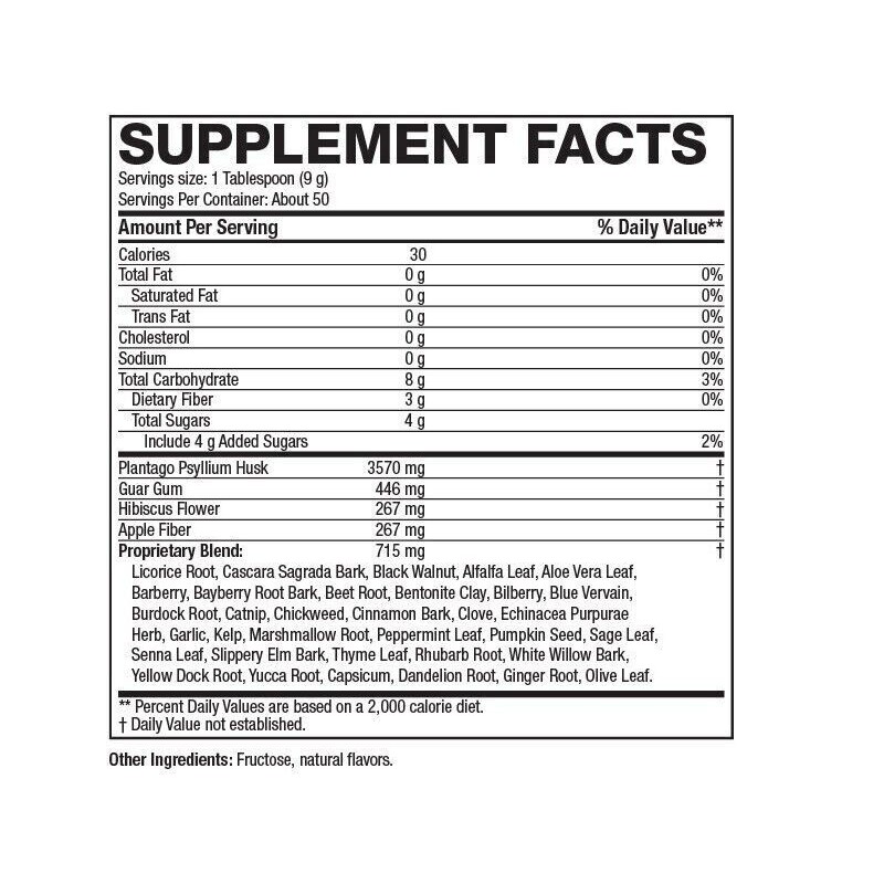 Lifes Fortune Renew & Restore Colon Cleanse Powder Herbal Fiber