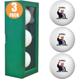 Funny Trump Golf Ball Gift, Gag Gifts for Christmas, Trump Gift, Christmas Golf Gift, Funny Golf Balls, Golf Gifts for Men, Dad, Golfers (Trump 1)