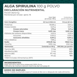 Alga Espirulina Orgánica En Polvo 100 Grs Pronat Spirulina                                                                                            