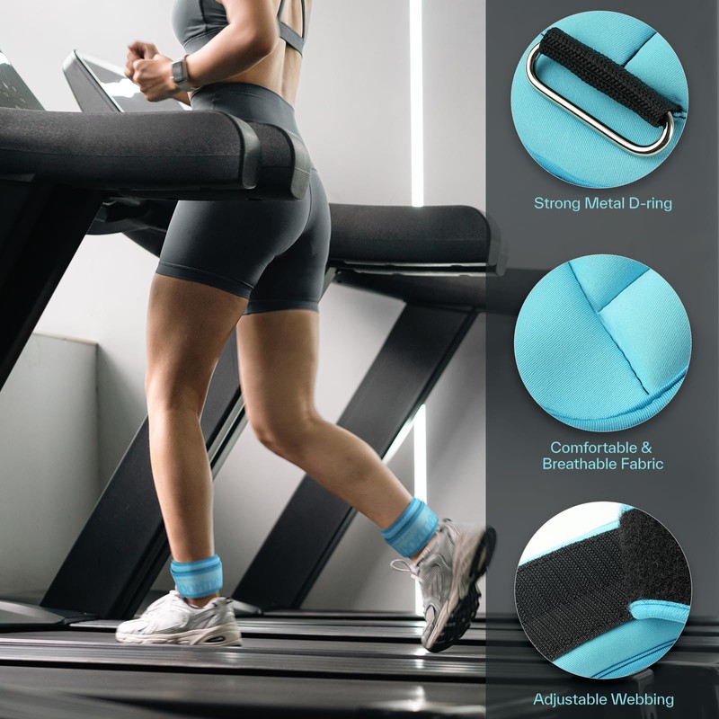 Sportneer Ankle Weights 0.5/1/2/3/5 LBS 1 Pair Wrist Leg Arm