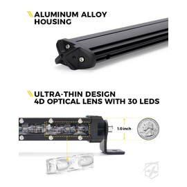 Xprite 30" LED Chase Strobe Light Bar, Offroad Safety Flashing Lightbar w/Running Brake Turn Signal & Reverse Lights for UTV Polaris RZR Can-am Yamaha Arctic Cat SXS 4x4 Trucks SUV - RYWYR