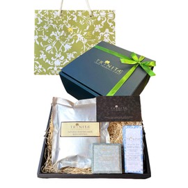 Trinity Dead Sea Bath Salt Gift Set, Bath Salt, Unscented, Bath Solutions, Body Cream, Dead Sea Soap, Dead Sea Mud & Jojoba, Gift Box, Original Paper Bag, Face Wash Soap, Dead Sea Minerals, Mineral Moisturizer, Hand, Dead Sea Skin Care, Made in Jordan, Natural Cosmetics, Dead Sea Cosmetics, Minerals, Five Star Hotels, Amenity. TRINITAE birthday gift