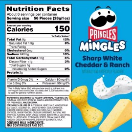 Pringles 〽️ New Pringles Mingles Sharp White Cheddar & Ranch Puffed Snacks Bag 5.5oz
