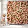 Floral Shower Curtain Pink Farmhouse Flowers Shower Curtain 72 X