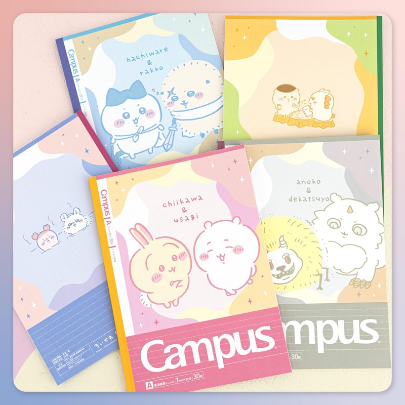 Sunstar Stationery S2691680 Chiikawa Notebook, Campus, A-Ruled