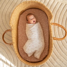 aden + anais 100% Organic Cotton Muslin Swaddle, Breathable Baby Blanket, Ideal for Boys, Girls, Newborns, Babies & Infants, Receiving Blanket, Lightweight Wrap, 4 Pack, Heritage Floral