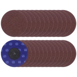 sourcing map 25pcs Quick Change Sanding Discs 3" 60 Grit R-Type Roll Lock Aluminum Oxide Conditioning Disc Sandpaper for Die Grinder Grinding Fast Cutting