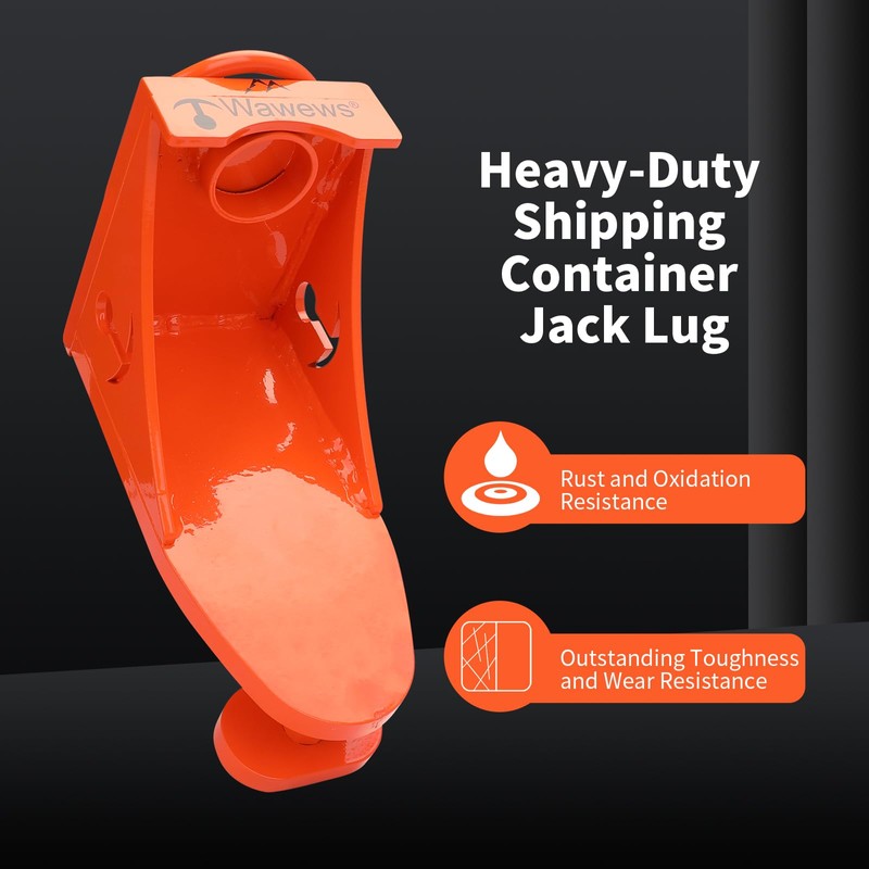 Shipping Container Jack Lug - 75000 LBS Capacity Leveling Attachment,