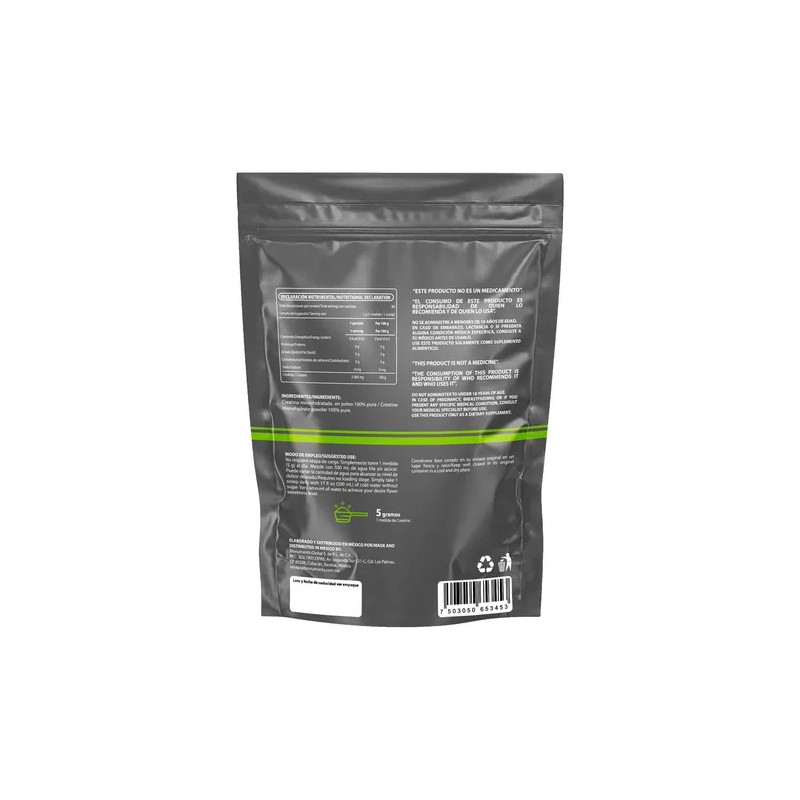 Creatina Monohidratada 450 Gr Wellthy 90 Porciones Sabor Sin Sabor