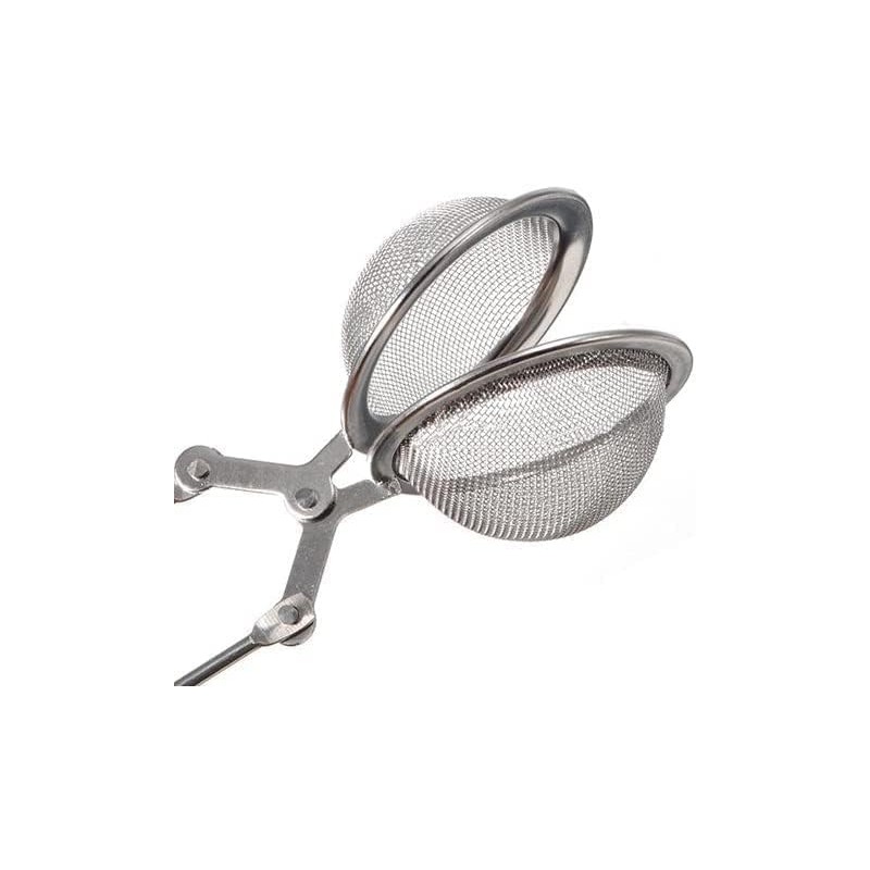 Silver Long Handle Loose Leaf Ball Tea Spoon, Stainless Steel