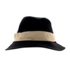 Dolce & Gabbana Black Cotton Bucket Hat with Beige Silk