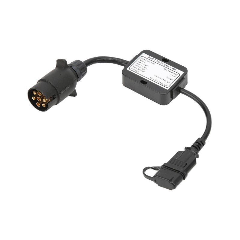 Trailer Connector European 7 Pin to American 4 Pin Taillight