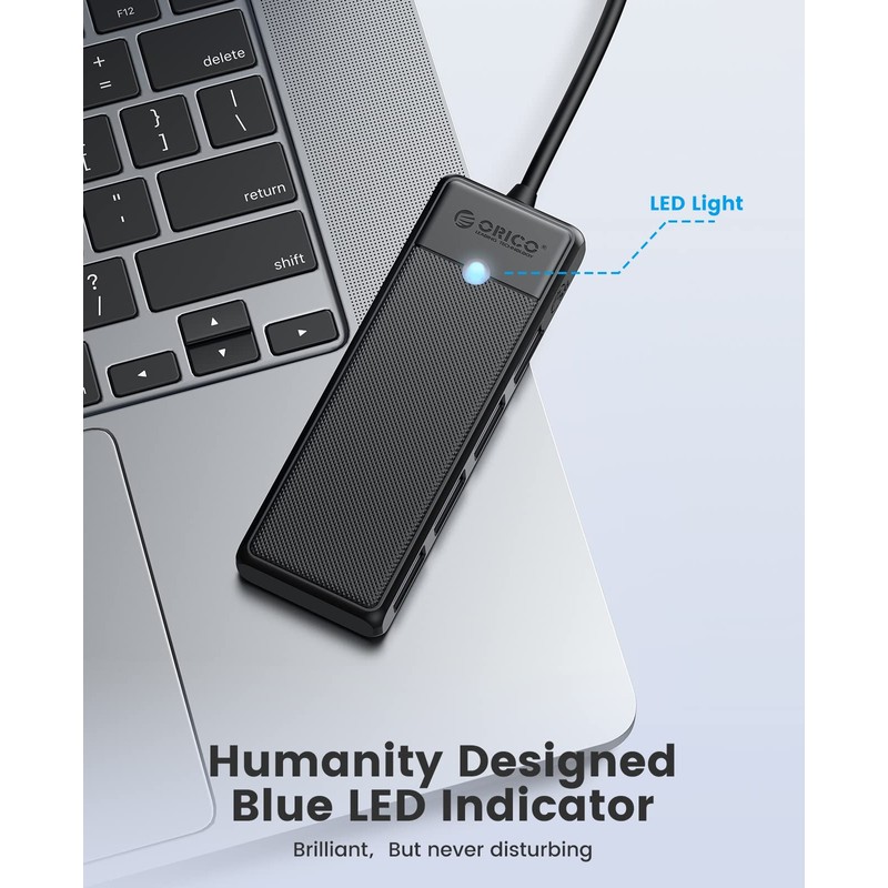 USB Hub, ORICO 4 Ports USB Hub 3.0 USB Adapter,