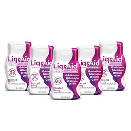 LiqrAid Liquid Flavor Enhancer Blasted Berry, 5 Pack, Makes 120 Drinks, Water Flavoring with Electrolytes, Natural Drink Mix, Hydration Water Enhancer Sugar Free for Cocktails & Mocktails, 1.62 fl oz