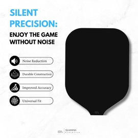 Shark Stealth Quiet Fin Noise-Reducing Paddle Cover for Pickleball, Contains Pads for 2 Paddles