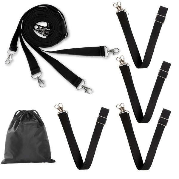 Tugaizi Pack of 4 Horse Blanket Sheet Leg Straps Adjustable