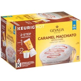 Gevalia Caramel Macchiato Espresso Coffee with Froth Packets, 6 CT