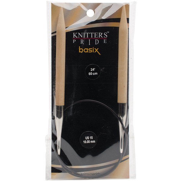 Knitter's Pride Basix Circular 24 inch (60cm) Knitting Needles Size US 15 (10.0mm) 400203