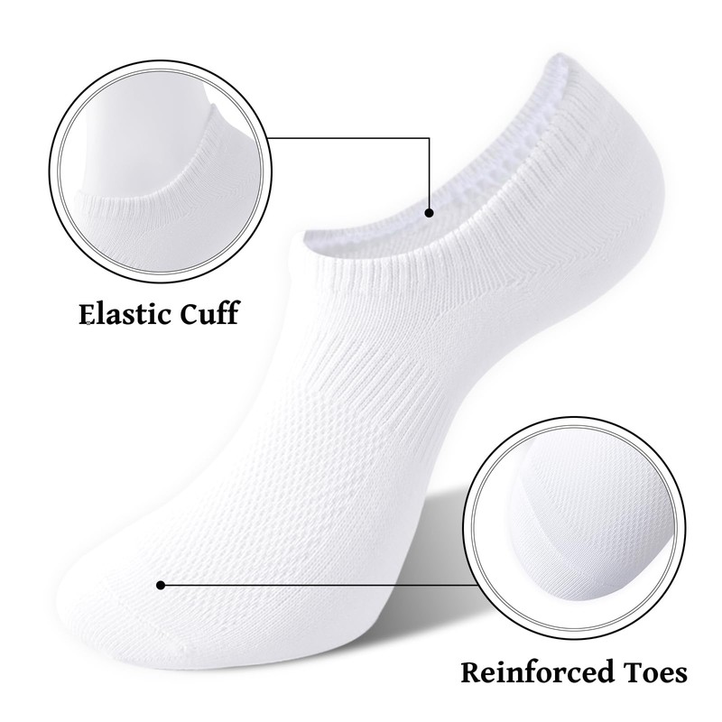 Irisbear Womens No Show Socks Thin Cotton Non Slip Low