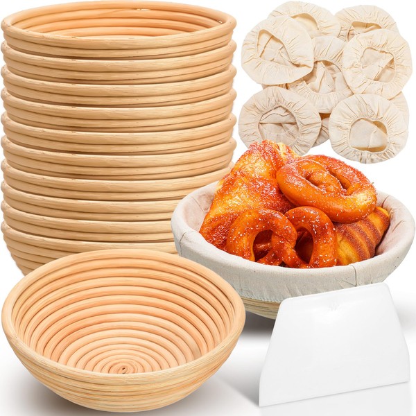 Gejoy Banneton Bread Proofing Basket Set of 8, Round Sourdough