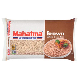 Mahatma Mahatma Whole-Grain Brown Rice, 2lb Bag of Rice, Stovetop or Microwave Rice