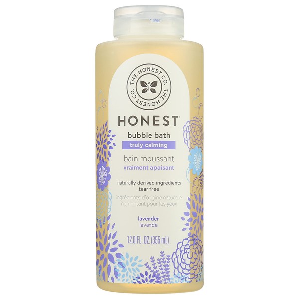 The Honest Company Truly Calming Lavender Bubble Bath Tear Free Kids Bubble Bath Naturally Derived Ingredients & Essential Oils Sulfate & Paraben Free Baby Bath 12 Fl Oz