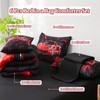 Tasselily 6 Pcs Race Car Twin Bedding Set for Boys,Red