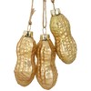 Northlight 9.5" Gold Glittered Peanut Cluster Glass Christmas Ornament