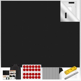 Portable Blackout Blinds 400x148cm,DIY Window Temporary Blinds Stick on No Drill Blinds 100% Blackout Material for Bedroom, Nursery, Loft, Travel RV Car