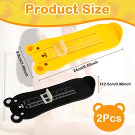 FAMCUCHE 2 Pcs Foot Measure for Children UK, Accurate and Easy to Use Shoe Fitting Devices, Bear Shape Kids Foot Measure UK, Shoe Size Measure UK for Babies,Toddlers and Children