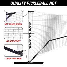 Pickleball Net, Portable Easy Setup 22ft Regulation Size for Outdoor Backyard Home Driveway | Steady Metal Frame Strong PE Net