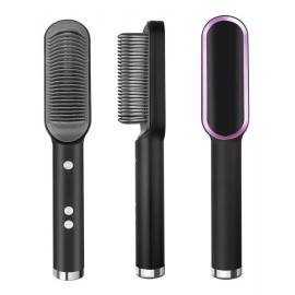 Misorel Cepillo Alaciador Cerámica Eléctrico Unisex  Barba Cabello