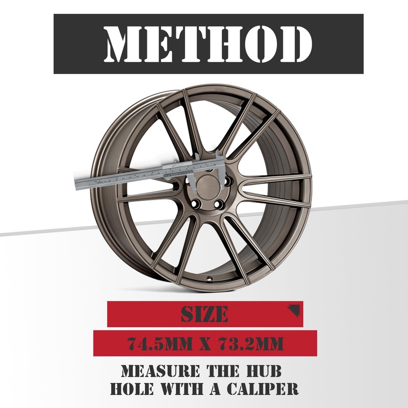 KitsPro 2.9Inch 75MM Wheel Center Caps, Pack of 4 (Chrome,