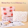 Ksriylm Cute Floral Makeup Pouch for Women Small Make Up