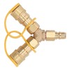 Y Splitter Gas Quick Connect Adapter for Grills Generators Patio