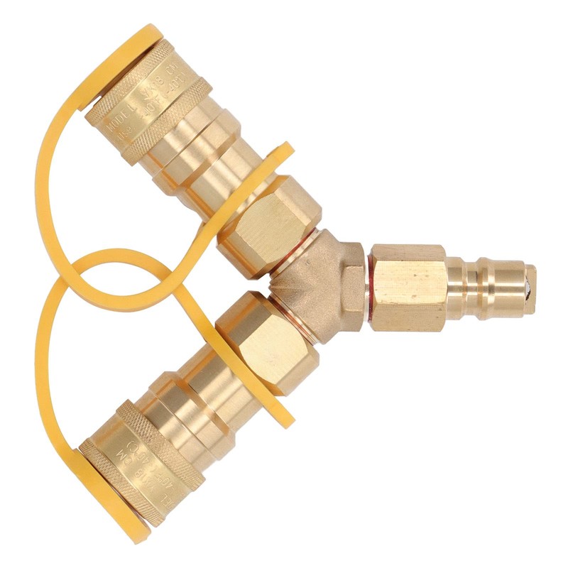 Y Splitter Gas Quick Connect Adapter for Grills Generators Patio