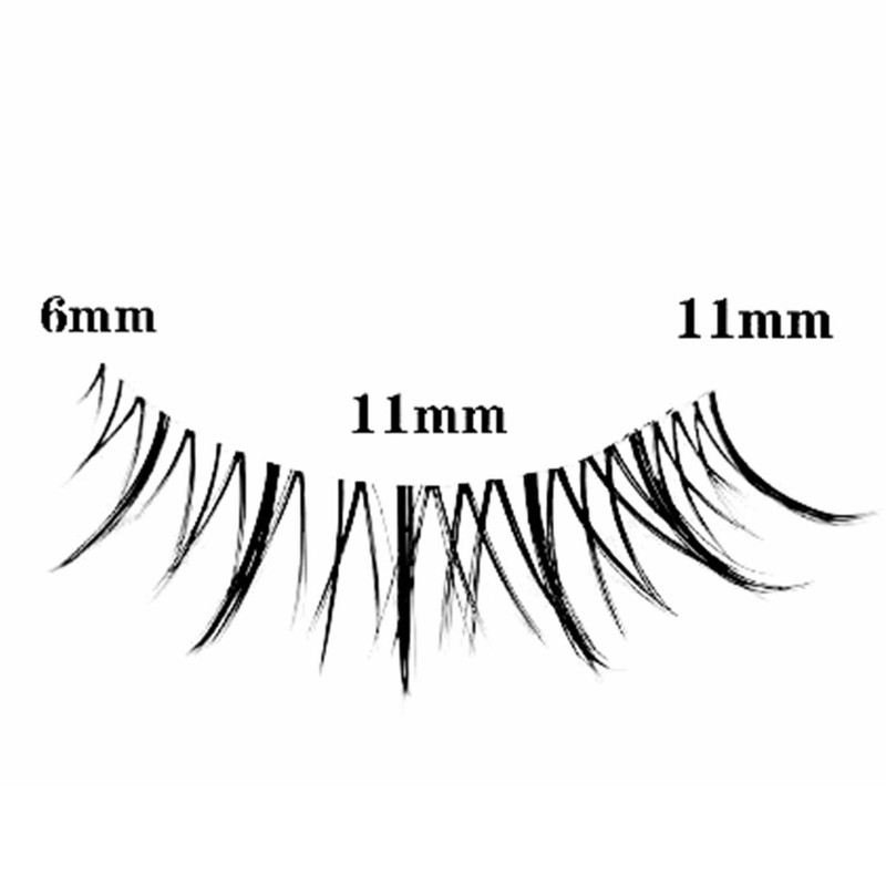 Mikiwi 4 Pairs Natural False Eyelashes Natural Transparent Eye Shapes