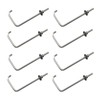 (8 Pieces) M6x35x80mm 304 Stainless Steel Screw Hook with Nuts