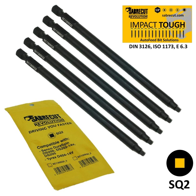 5 x SabreCut SC130SQ2_5 130mm SQ2 Compatible with SENCO DuraSpin