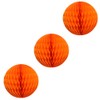 3-pack 5 Inch Honeycomb Tissue Paper Balls (Orange)