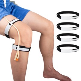 ZXMOBY Adult Foley Catheter stabilization Device, Catheter Urinary Leg Bag Legband Holder,Urine Bag with Paste Buckle Anti Slip Anti Irritation Catheter Locks 4 Pack