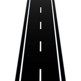 Remagr Racetrack Floor Running Black Racer Party Decoration Mat Road Table Runner Long Race Car Tablecloth Drag for Cars Birthday Party Supplies Runway Games Sport (Simple Style, 16 ftx2 ft)