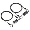 PATIKIL Security Steel Cable 4 Digit Combination Lock Set of
