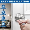 Sopoby Privacy Door Knob, 10 Pack Brushed Nickel Round Keyless