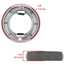 Caltric Rear Brake Shoes for Suzuki VS800 VS800GL Intruder 800 1992-2004 05 06 07 08 09